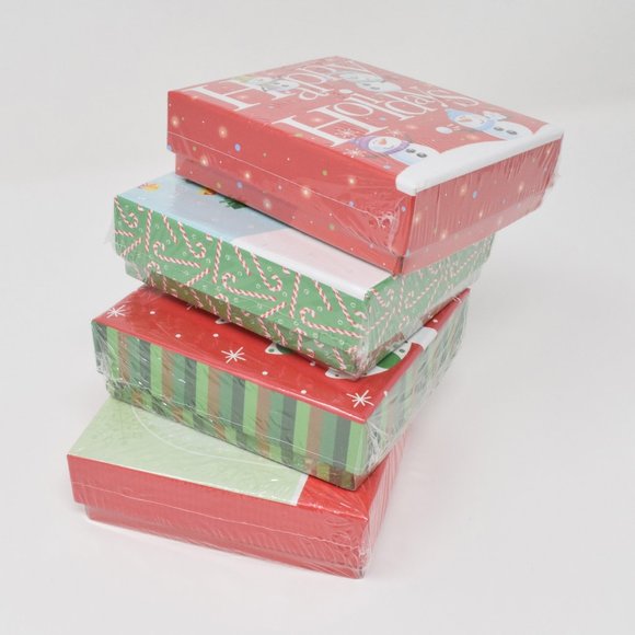 4 Holiday Gift Card Holder Box Christmas New Xmas - Picture 3 of 7